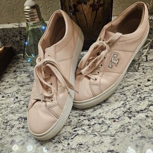 Tory Burch Blush Pink Leather Sneakers